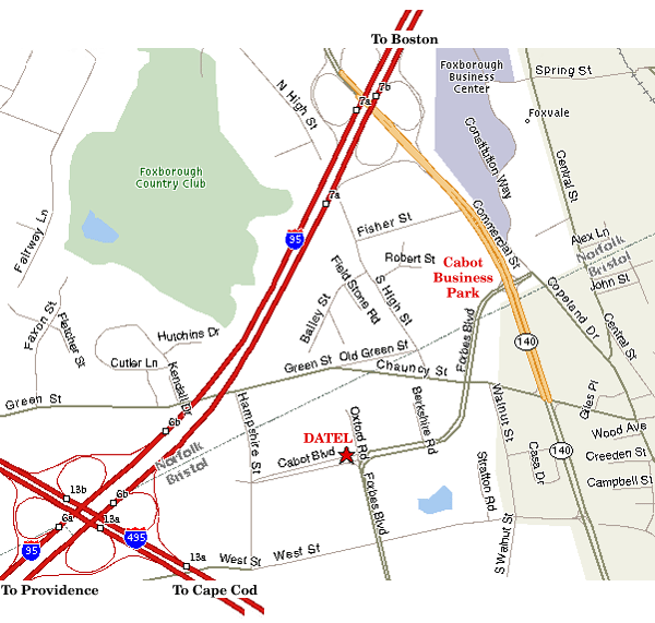 Area map of Manfield, Ma