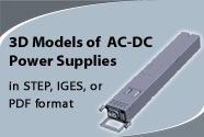 3D Models of AC-DC Power Supplies; In STEP, IGES or PDF formats 3D Models of AC-DC Power Supplies; In STEP, IGES or PDF formats