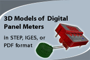 3D Models of Digital Panel Meters ; In STEP, IGES or PDF formats 3D Models of Digital Panel Meters ; In STEP, IGES or PDF formats