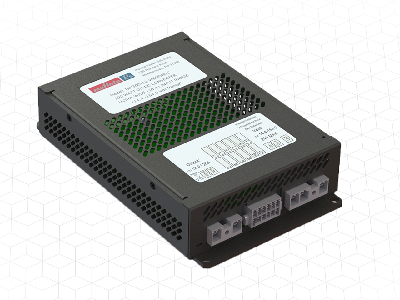300W railway compliant DCDC converter with 92 efficiency Murata